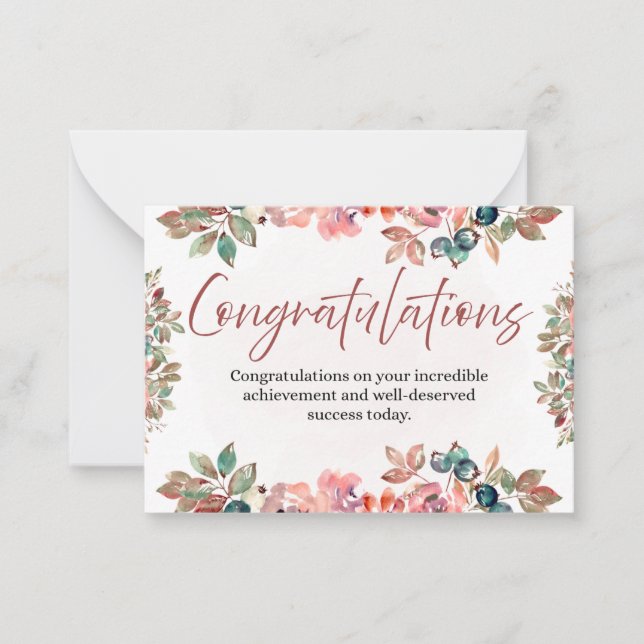 Congratulations Celebration Invitation Card Mitteilungskarte (Vorderseite)
