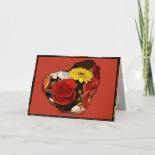 Congratulations Colorful Floral Bouquet Template Karte