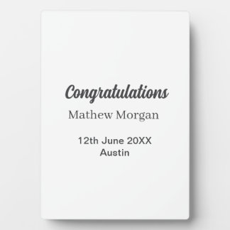 Congratulations congrats graduation name year clas fotoplatte