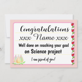 Congratulations Fantastic Effort Today Card Einladung