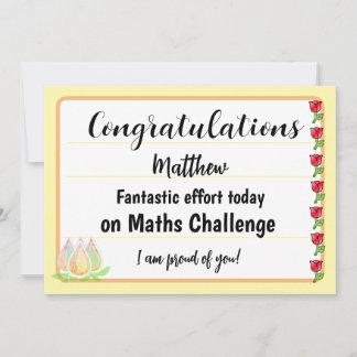 Congratulations Fantastic Effort Today Card Feiertagskarte