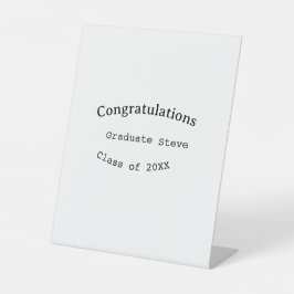 Congratulations graduate name class of 20XX type w Sockelschild