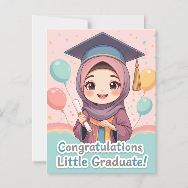 Congratulations Hijabi Girl – Elegant Graduation  Magneteinladung (Vorderseite)
