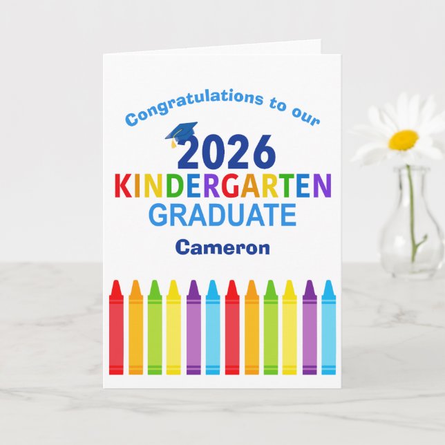Congratulations Kindergarten Graduate Customizable Karte (Kleine Pflanze)