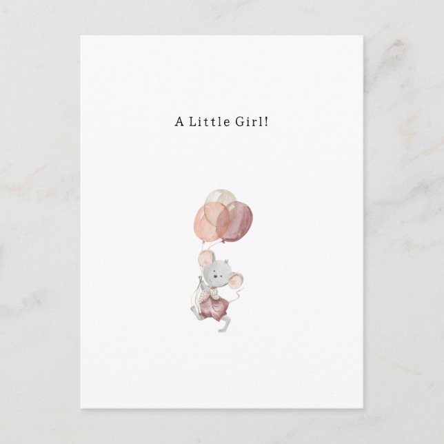 Congratulations Little Mouse New Baby Birth Card Postkarte (Vorderseite)