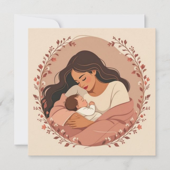 Congratulations mama new mom karte (Vorderseite)