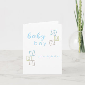 Congratulations New Baby Shower Card Baby Boy Karte