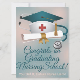 Congratulations on Graduating Nursing School Card Feiertagskarte