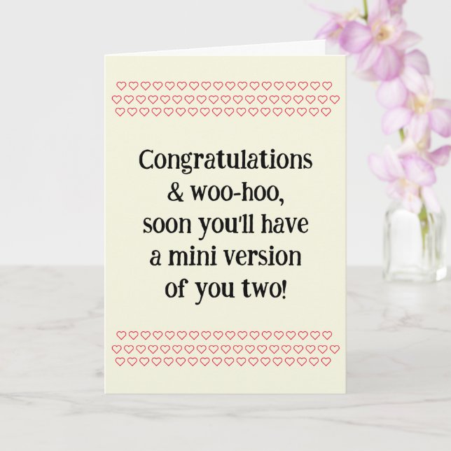 Congratulations On Pregnancy, w. Sample Text, Card Karte (Orchidee)