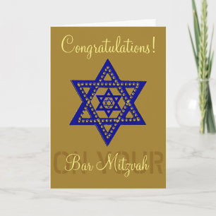 Congratulations on your Bar Mitzvah Karte