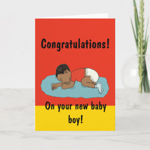 Congratulations on your new baby boy card karte