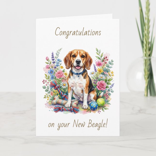 Congratulations on your New Beagle Karte (Vorderseite)