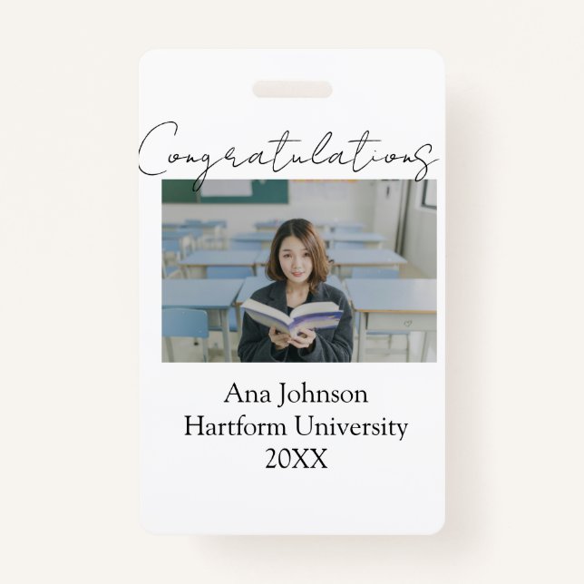 Congratulations photo graduate name university yea ausweis (Vorderseite)