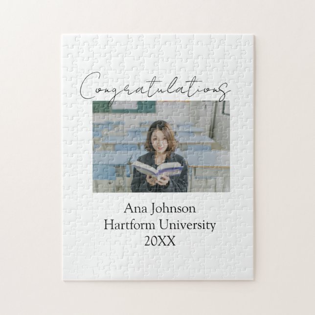 Congratulations photo graduate name university yea puzzle (Vertikal)