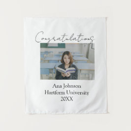 Congratulations photo graduate name university yea wandteppich