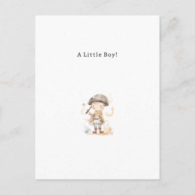 Congratulations Pirate New Baby Birth Card Postkarte (Vorderseite)