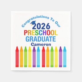 Congratulations Preschool Graduate Custom Party Serviette