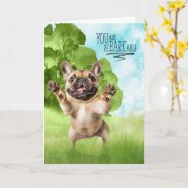 Congratulations reBARKable Tan French Bulldog Karte