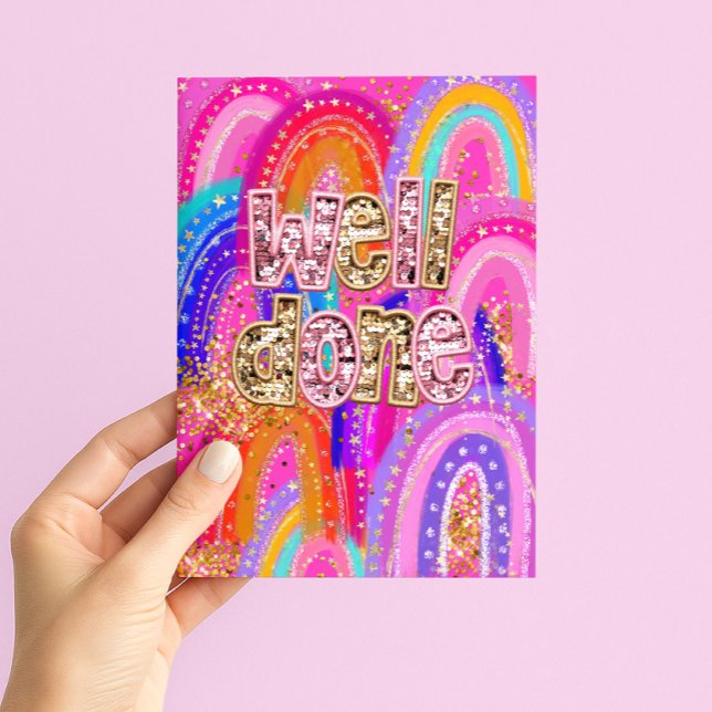 Congratulations Well Done Karte (Von Creator hochgeladen)