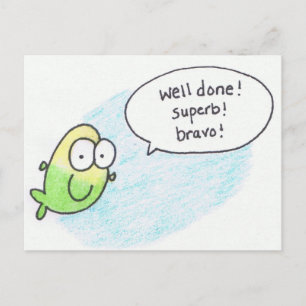 Congratulations,Well Done, Super, Bravo, Post Card Postkarte