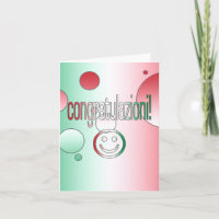 Congratulazioni! Italien-Flagge färbt Pop-Kunst