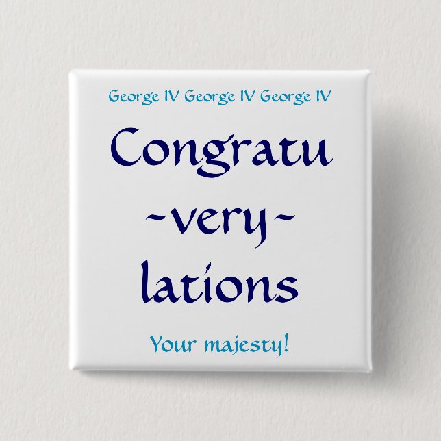 Congratuverylations Button (Vorderseite)