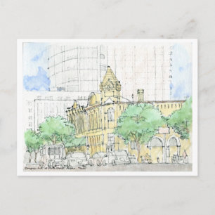 Congress Ave. in Forth Street, Austin, Texas Postkarte