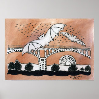 Congress Avenue Bats Poster