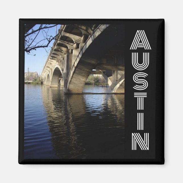 Congress Bridge Lady Bird Lake Austin Texas Magnet (Vorne)