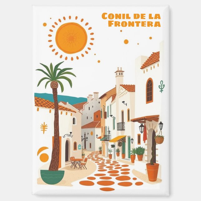 Conil de la Frontera Spanien Urlaub in der Stadt Magnet (Vorderseite)