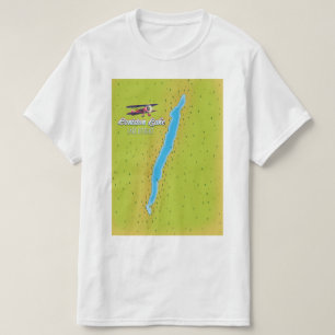 Coniston Water, Lake District, England Karte T-Shirt