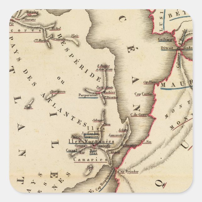 Conjecturale de l'Atlantide Quadratischer Aufkleber (Vorderseite)