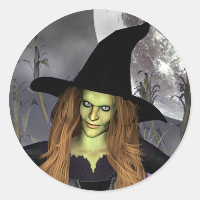 Conjuration Classic Hexenkleber Runder Aufkleber (Vorderseite)