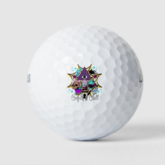 Conjure & Chill Golfball (Vorderseite)