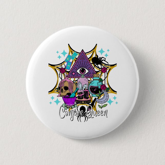 Conjure Queen Button (Vorderseite)