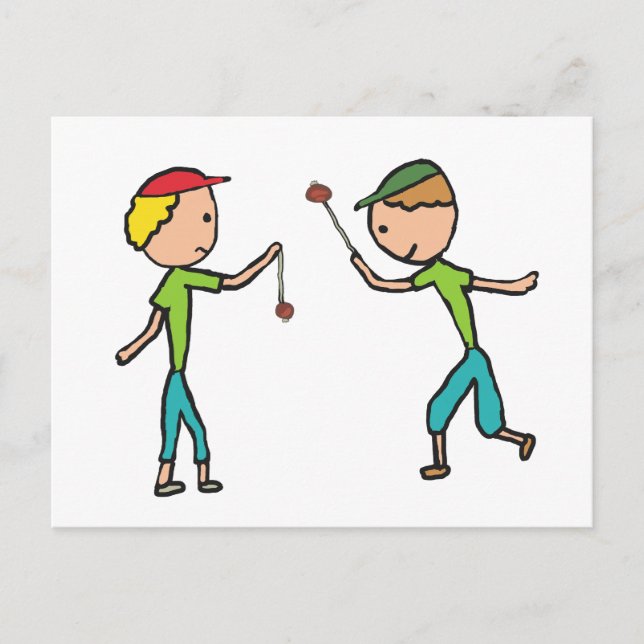 Conkers spielen postkarte (Vorderseite)