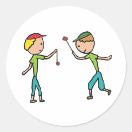 Conkers spielen runder aufkleber