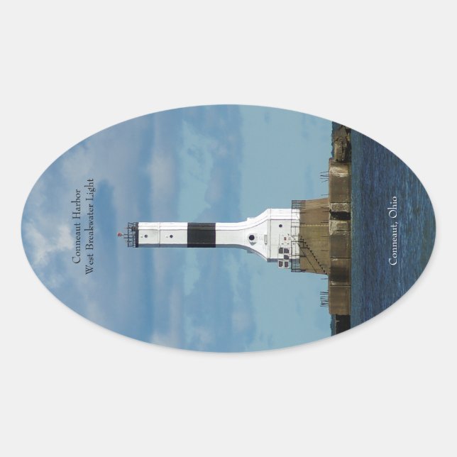 Conneaut Harbour West Breakwater Light Aufkleber (Vorderseite)