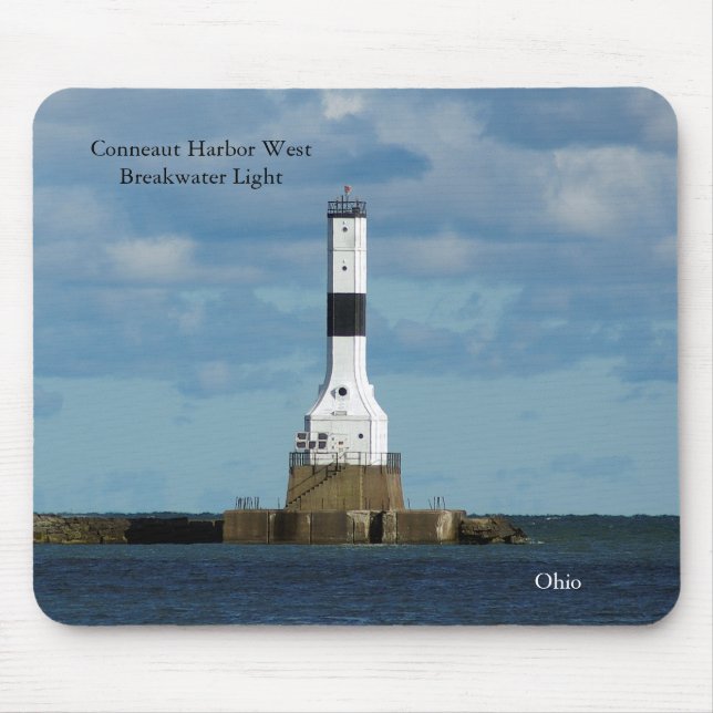 Conneaut Harbour West Breakwater Light Mousepad (Vorne)