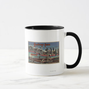 Conneaut, Ohio - große Buchstabe-Szenen Tasse