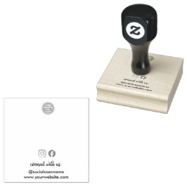 Connect with us Instagram Facebook Social Media Gummistempel