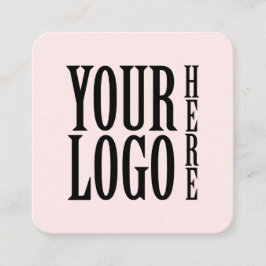 Connect with us Social Media QR Code Pink Square Quadratische Visitenkarte