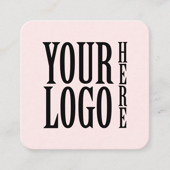 Connect with us Social Media QR Code Pink Square Quadratische Visitenkarte (Vorderseite)