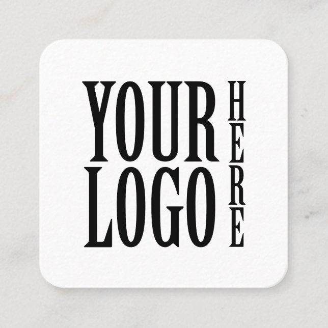 Connect with us Social Media QR Code White Square Quadratische Visitenkarte (Vorderseite)