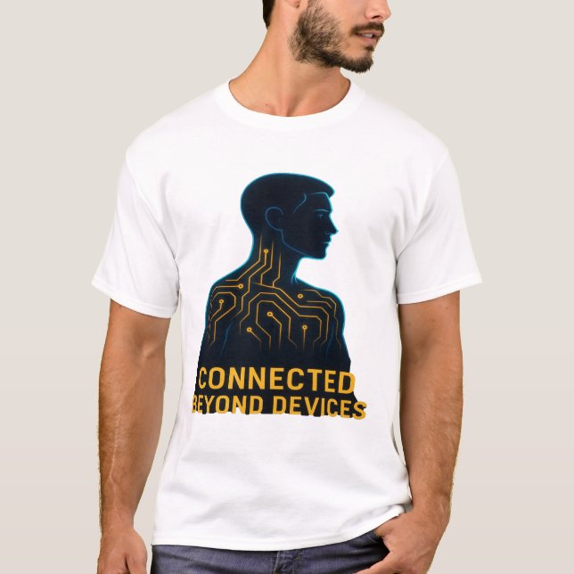 Connected Beyond Devices - Digital Age Philosophy  T-Shirt (Vorderseite)
