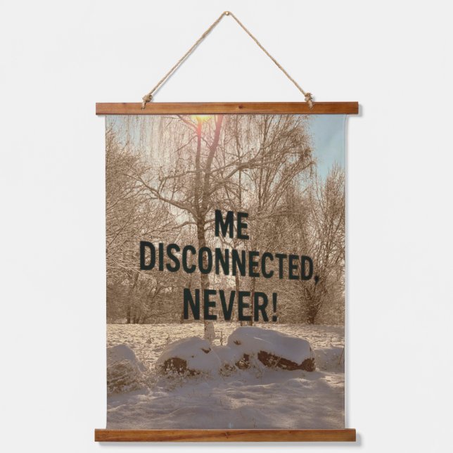 Connected to the Wild Wandteppich Mit Holzrahmen (Vorderseite)