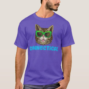 Connecticat Connecticut Funny Staat Cat Puff T-Shirt