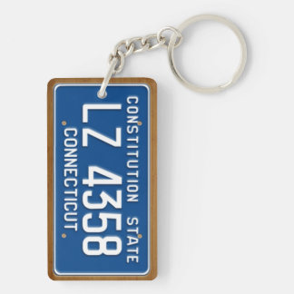 Connecticut 1976 Vintager Schlüsselanhänger