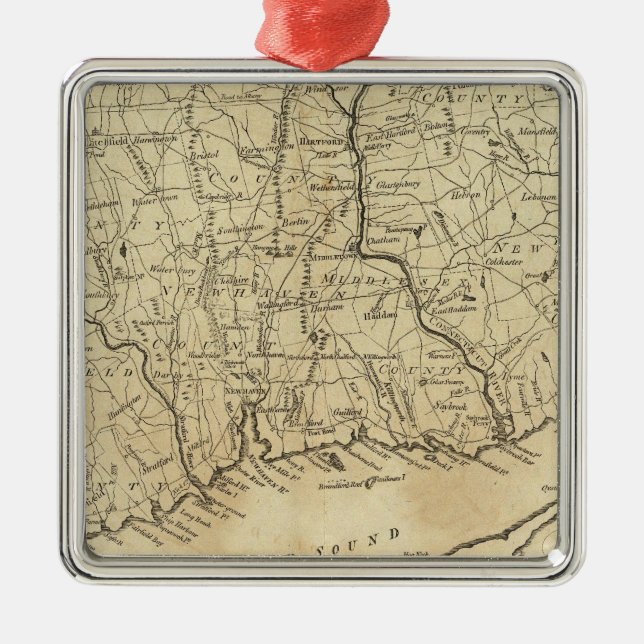 Connecticut 2 silbernes ornament (Vorne)