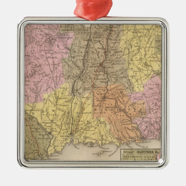 Connecticut 8 ornament aus metall (Vorne)